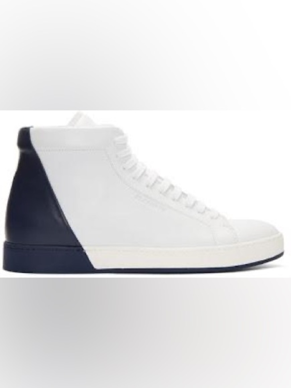 Jil Sander Men's White High-Top Sneakers